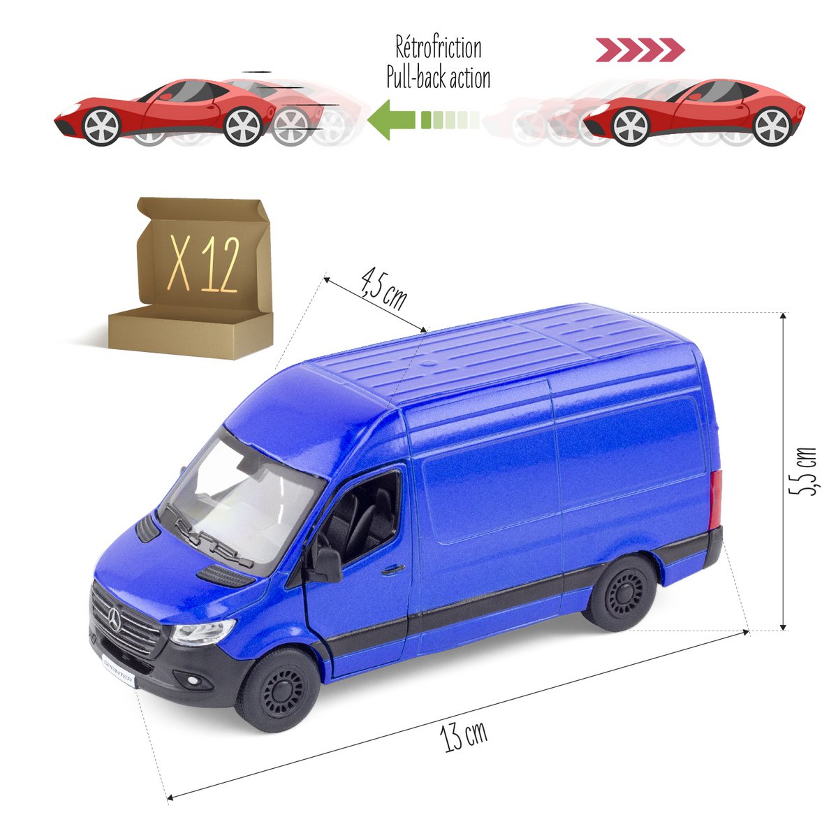 MINIATURE: MERCEDES-BENZ SPRINTER (set of 12)