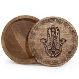 Wholesale Wooden Boxes and Trays with Buddha & Hamsa Design