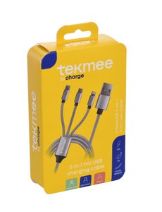 USB-Kabel 1M + 3 Spitzen (Typ C + Micro USB + IPHONE)