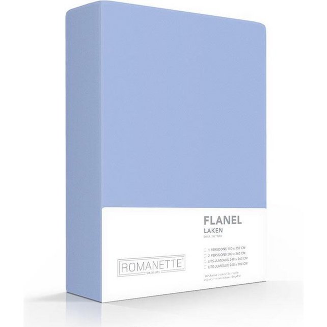 Romanette Flannel Sheet Blue