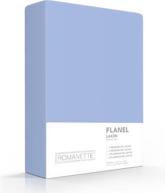 Romanette Flannel Sheet Blue