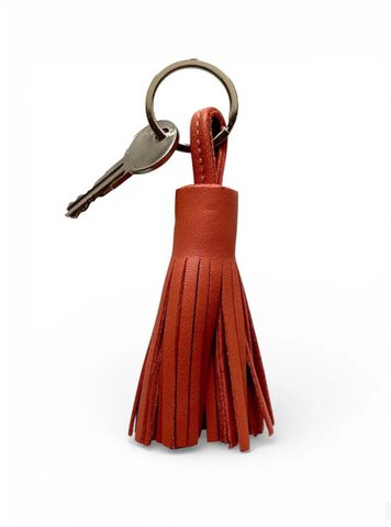 Leren sleutelhanger - "Mariyam" - bruin