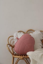 “Marsala” Linen Leaf Pillow