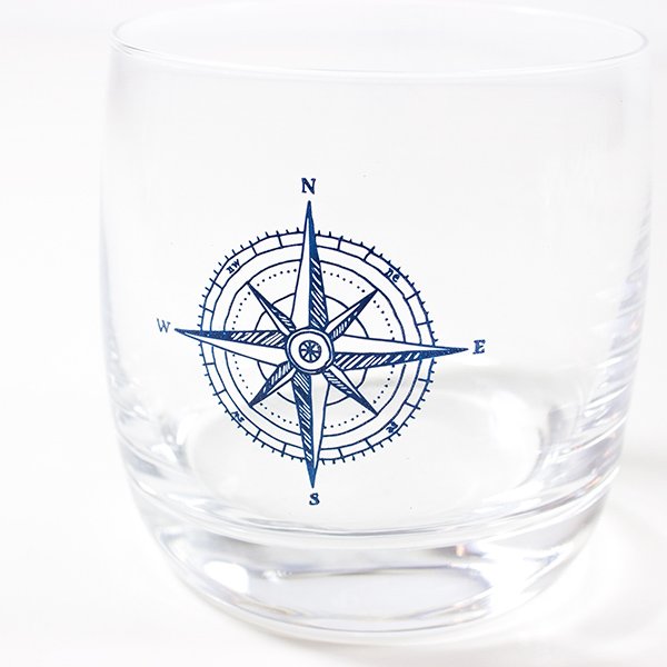 Verre à whisky en cristal "Kompass" - Maritimes Design, fabriqué en UE