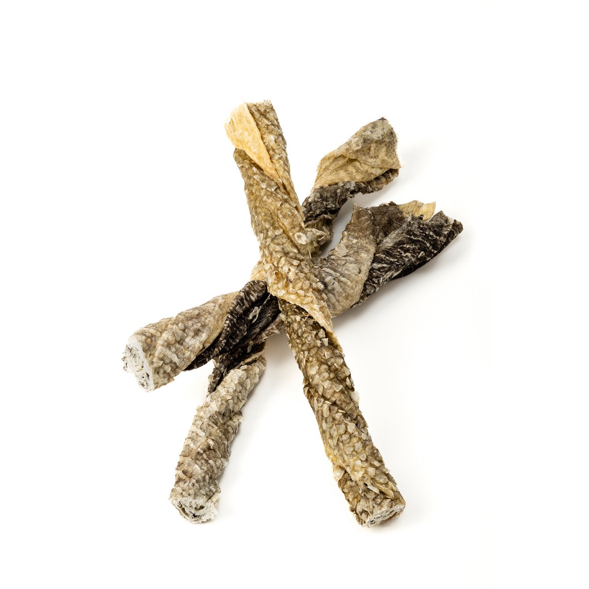 Twist di pelle di merluzzo essiccato Snack per cani naturale monoingrediente Sfuso 1 kg