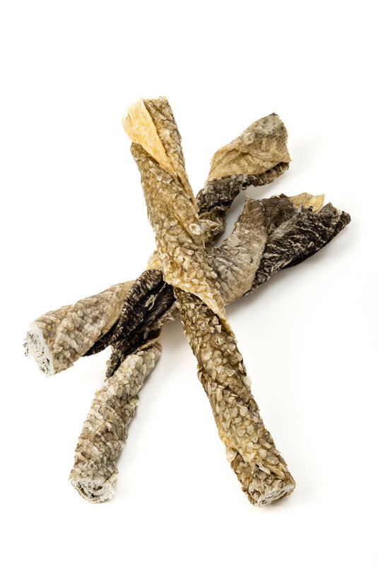 Tørret torskeskind Twists Natural Single Ingredient Hundegodbidder Bulk 1 kg