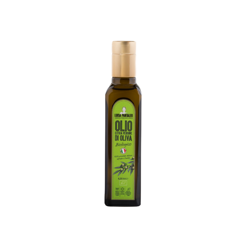 Luisa Pantaleo Organic Extra Virgin Olive Oil, 6 bottles of 0.250 liters without refilling, made in Italy