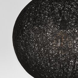 Hazer Twist Pendant Lamp - Black - Linen - M 30 x 30 x 30 cm