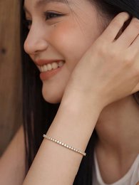 Tijdloze tennisarmband met diamantlook
