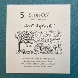 Mouchoirs en tissu, blanc, s du motif d'emballage du bonheur d'automne avec poème