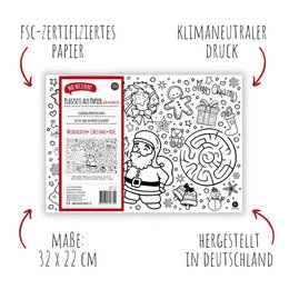 12 Christmas placemats to color in