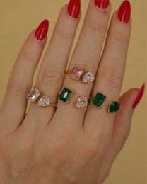 Helena - Pæreformet forlovelsesring vintage