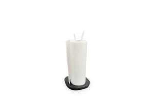 Paper roll holder white-black LIVIO 8388