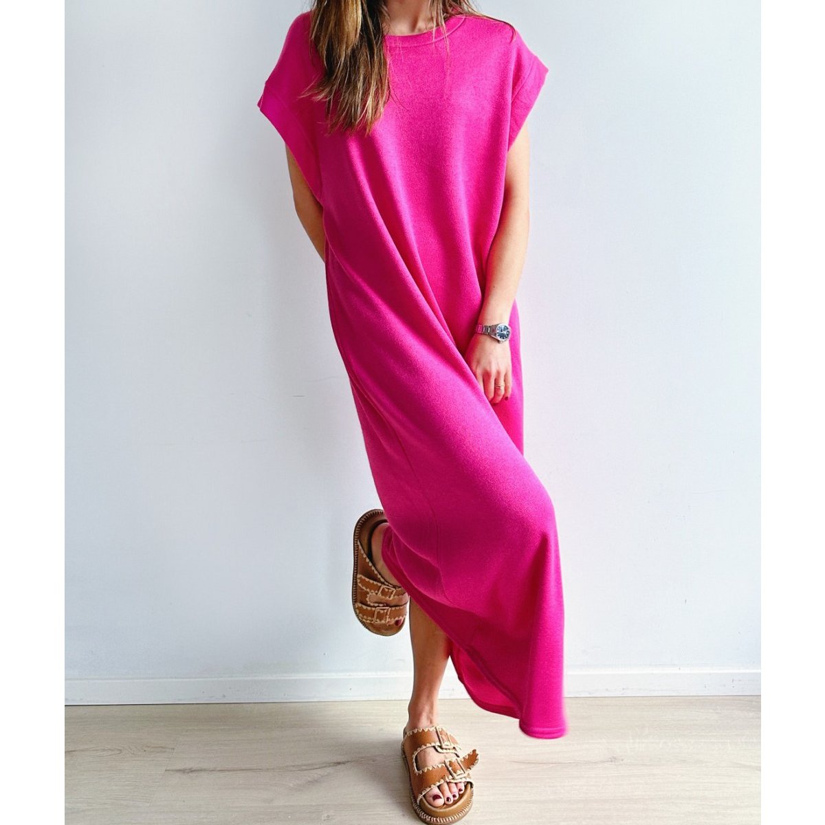 Sporty dress in viscose
