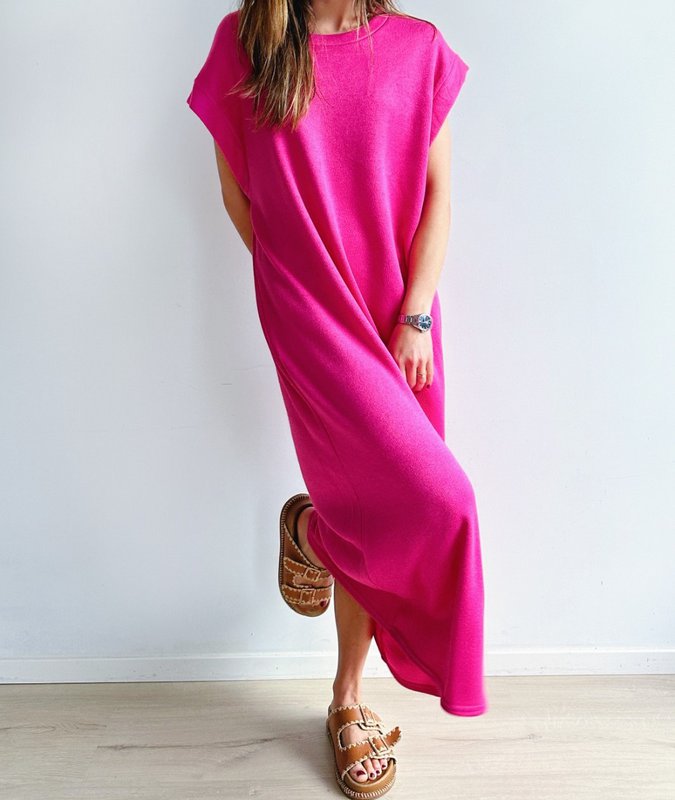 Sporty dress in viscose