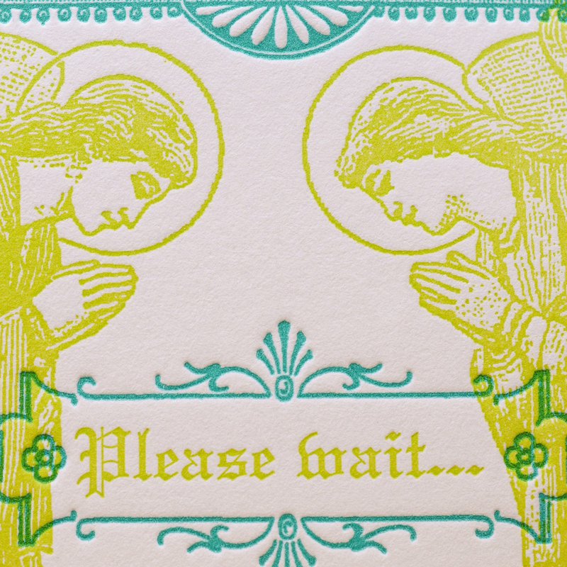 Connected Angels Letterpress Card (with envelope)