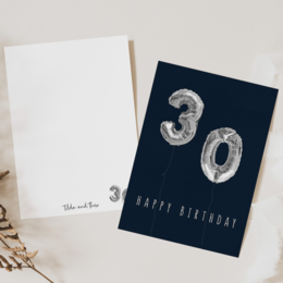 Carte d'anniversaire - 30e anniversaire