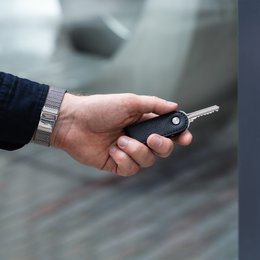 Minimalist Black Leather Key Organizer