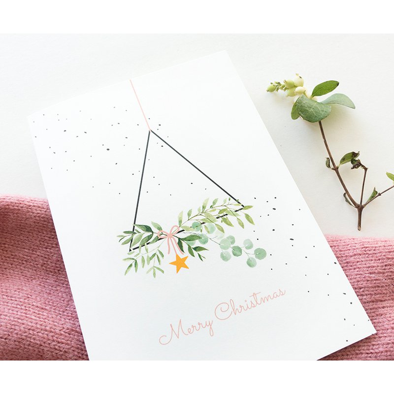 Christmas card | Wreath Triangle