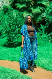 Kitenge - Torba materiałowa - Blues