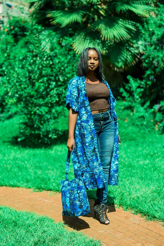 Kitenge - Torba materiałowa - Blues