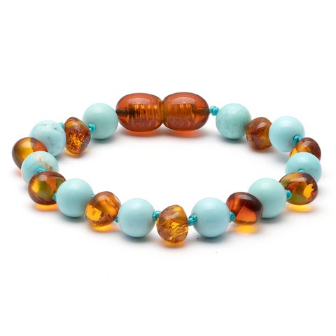 Baltique Amber et Turquoise Bracelet 4