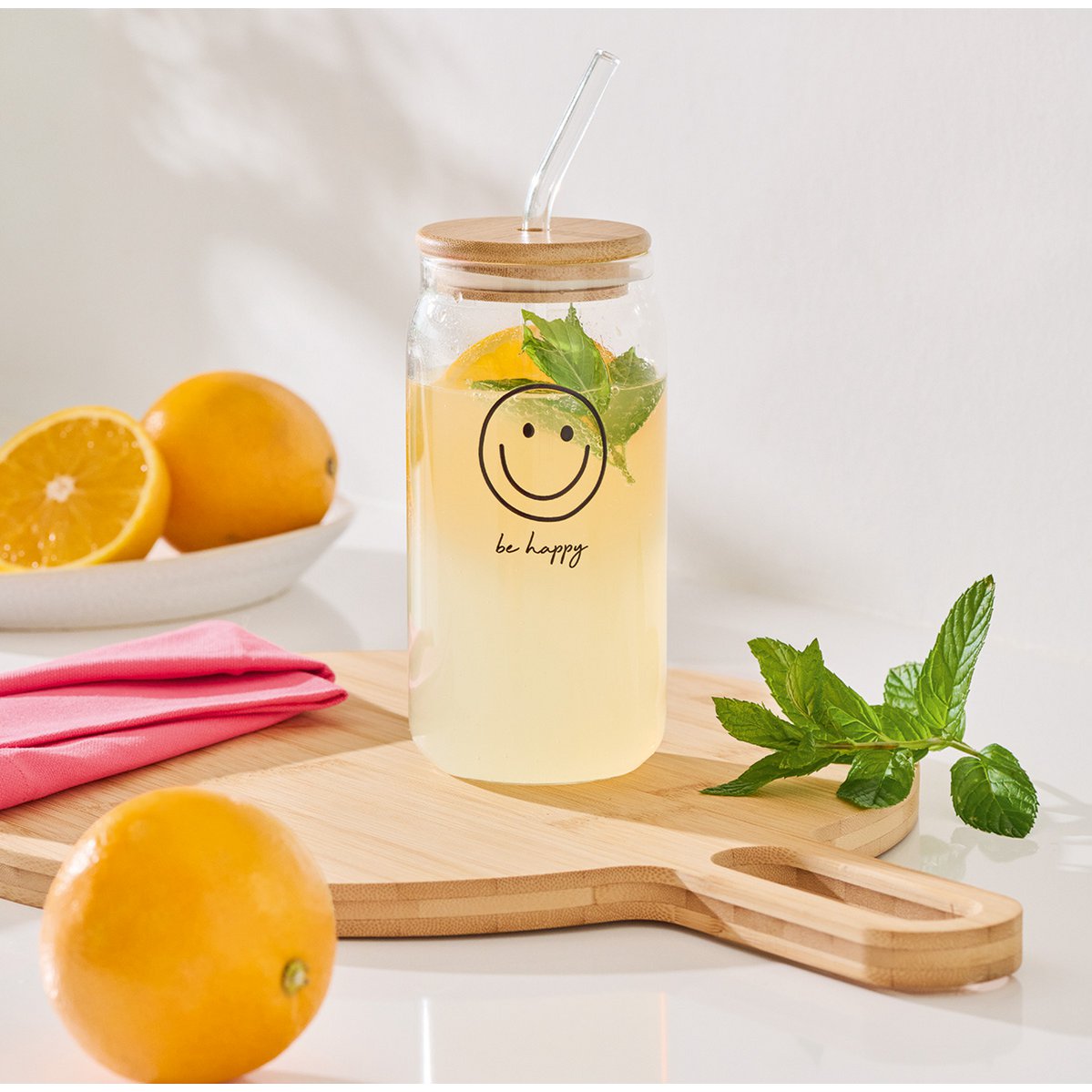 Drinking glass "Happy" 500ml FSC 100%