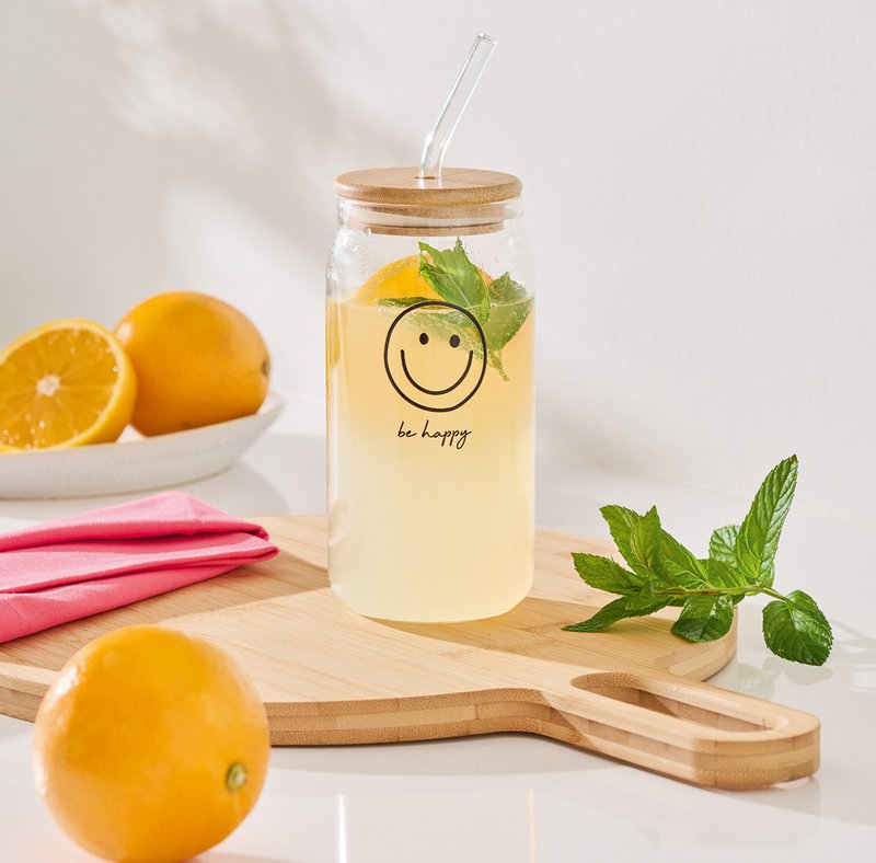 Trinkglas "Happy" 500ml FSC 100%