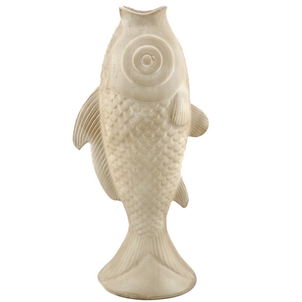Ceramic vase fish beige