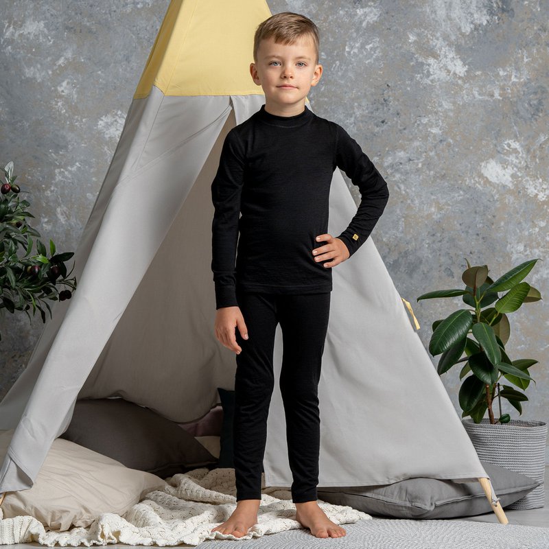 Pantalon Enfant 250 Mérinos Noir
