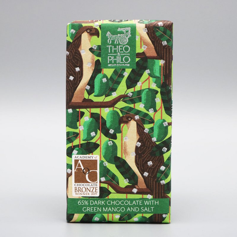 Cioccolato fondente 65% con mango verde e sale