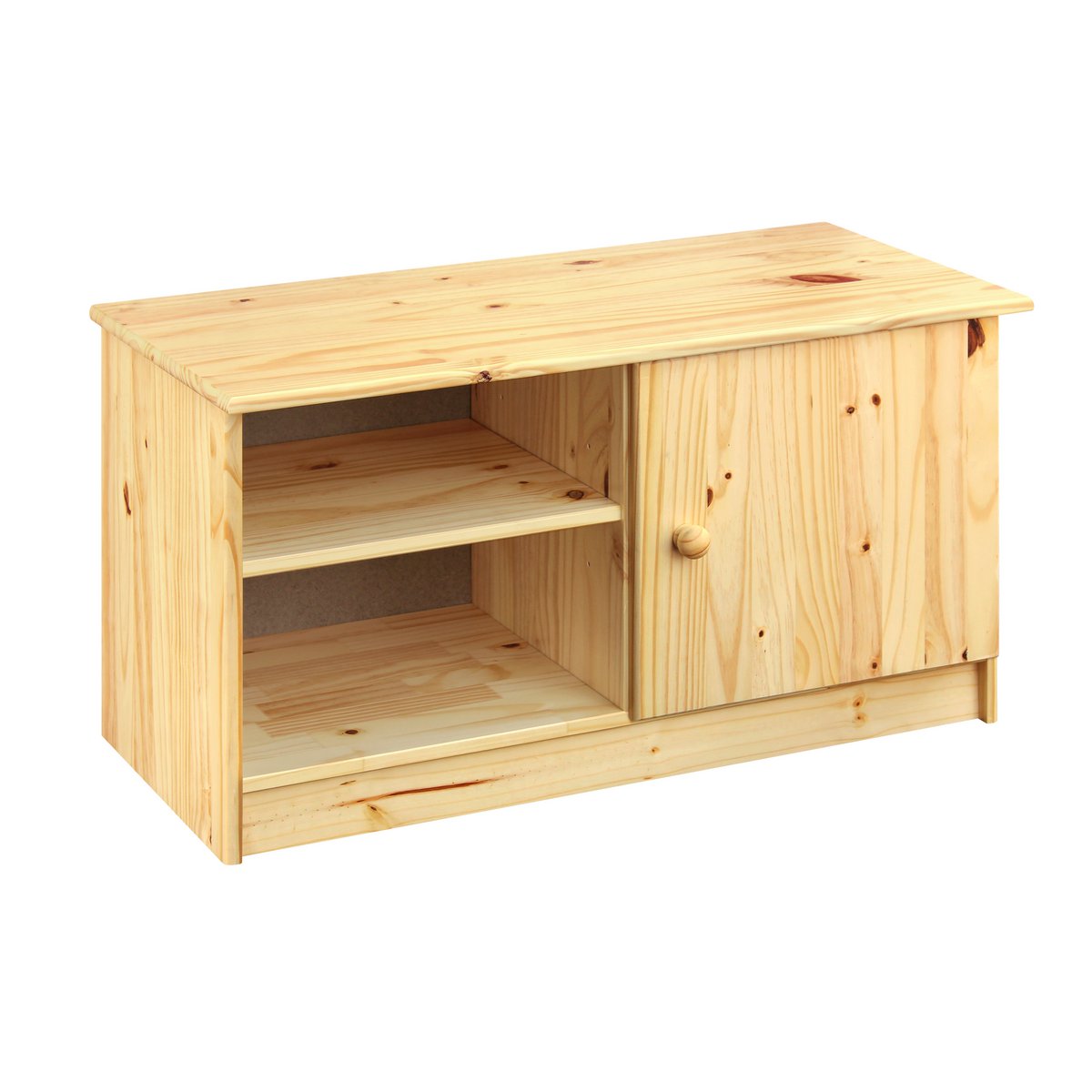 Shoe cabinet with 1 door and 2 open compartments