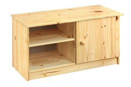 Shoe cabinet with 1 door and 2 open compartments