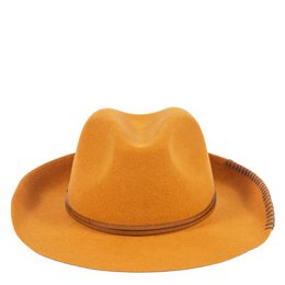 FELT HAT - leather and knit bond, unsewn edge