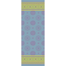 Linen tablerunner Mandala - blue-violet-yellow