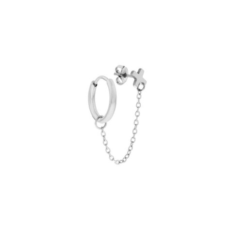 Earrings double ring and stud x