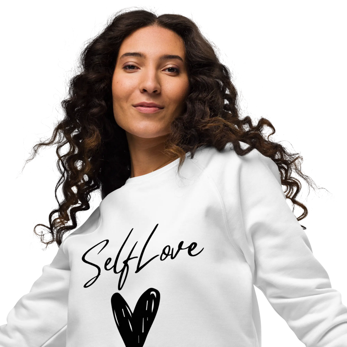 Sweat-shirt bio SELF LOVE Sweat-shirt raglan bio unisexe