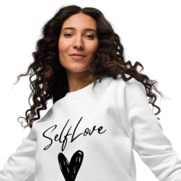 Sweat-shirt bio SELF LOVE Sweat-shirt raglan bio unisexe