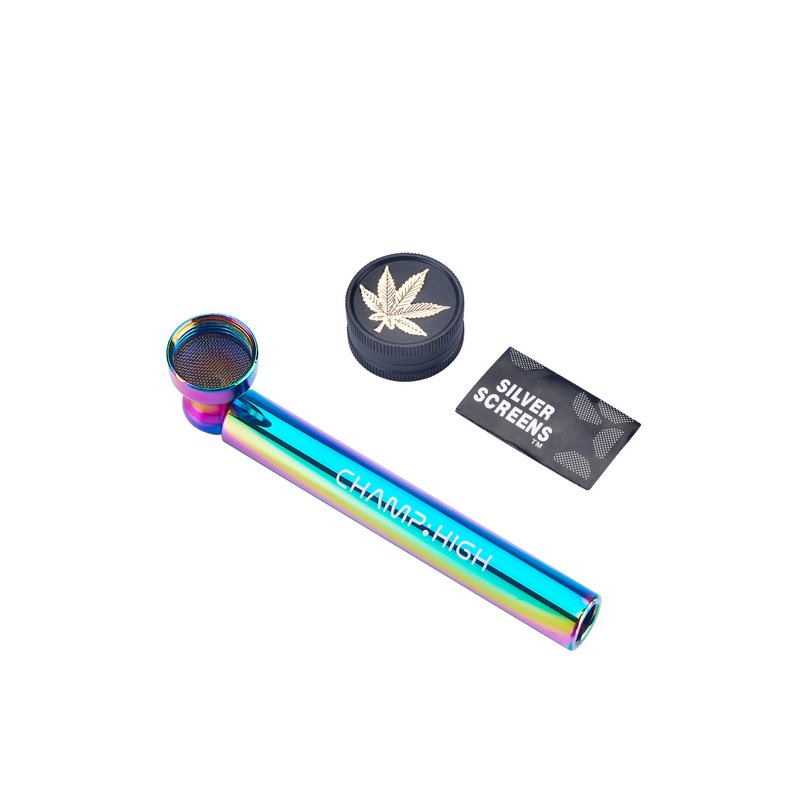 Kit Pipe + Grinder 'Rainbow' (mini) x24