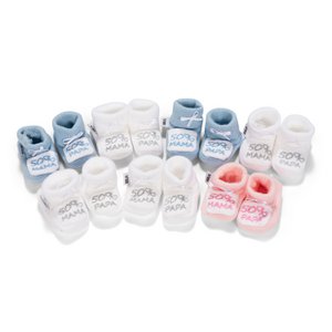 Babysokjes '50%PAPA+50%MAMA' Assorti