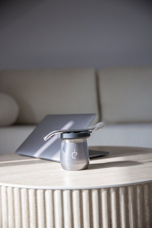 Yerba Mate Set Termolid DualFlow PRO – Ash Gray | Un Mate®