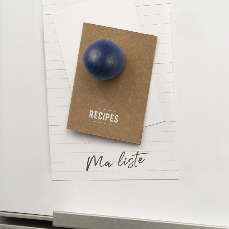 Boite de 6 petites boules magnétiques en bois - couleur