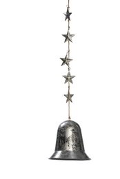 Motion detector bell with stars 60 cmVE6 silver