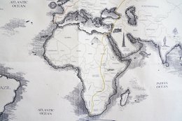 Cotton world map for children "Civilisational achievements"