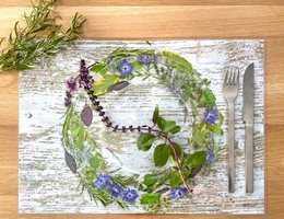Placemat placemat wasbaar 4 stuks bloemen en kruiden van Artipics plastic placemats 42x30 cm placemats shabby tafeldecoratie landelijke stijl tafelonderzetters gasten gast cadeau