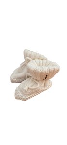 Gestrickte Babyschuhe - Weiß