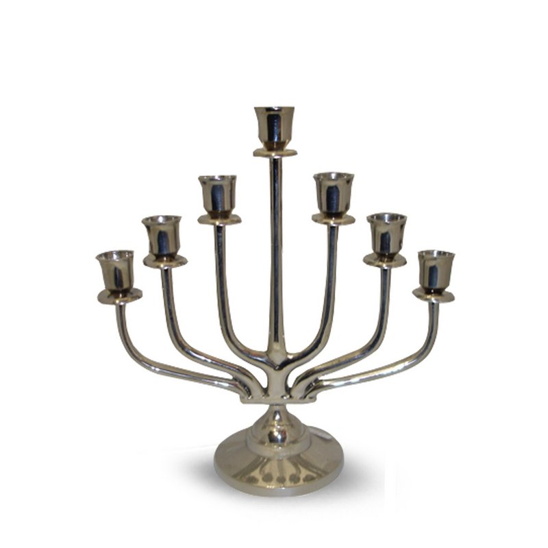 Nickel Kandelaar/candlestand 7arm/hole