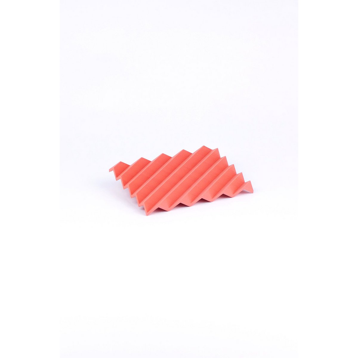 Soap dish made from recycled PET coral red cascade