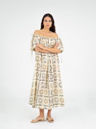 Vestido largo con estampado de sol Soleil