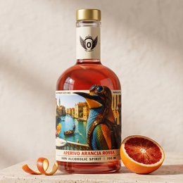Volante Aperivo Arancia Rossa 0.0% – Non-Alcoholic Aperitivo-Style Spirit  – for Spritz – 700 ml